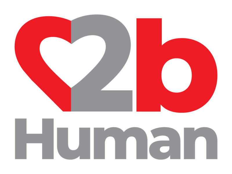 2bHuman.life Stacked Logo
